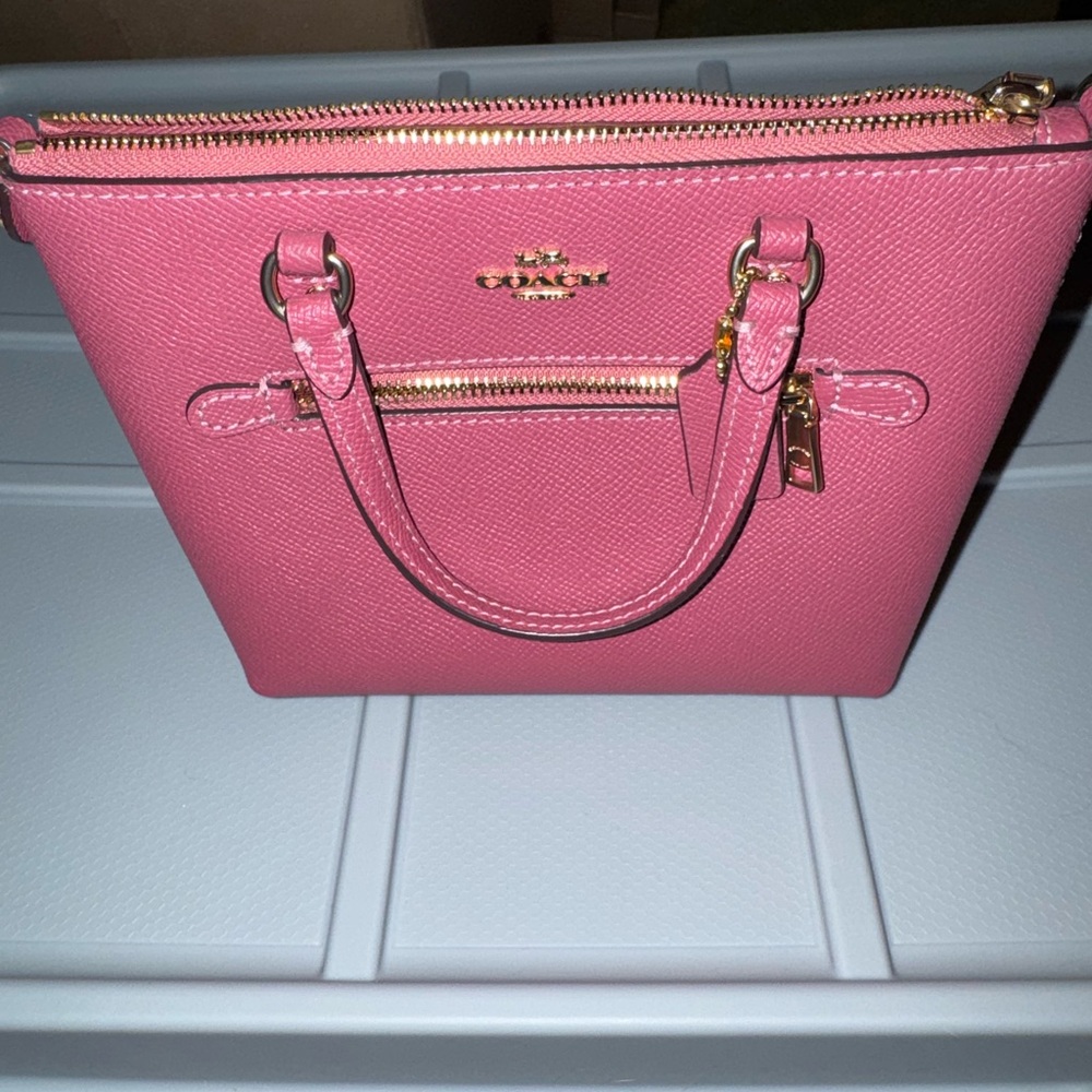 Coach Pink Leather Satchel